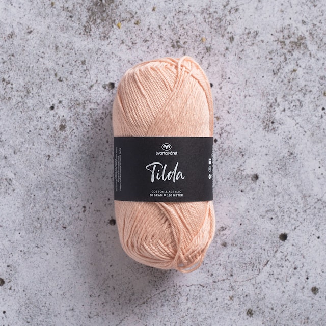 Tilda Garn Bomullsmix 50 g Persika Svarta Fåret