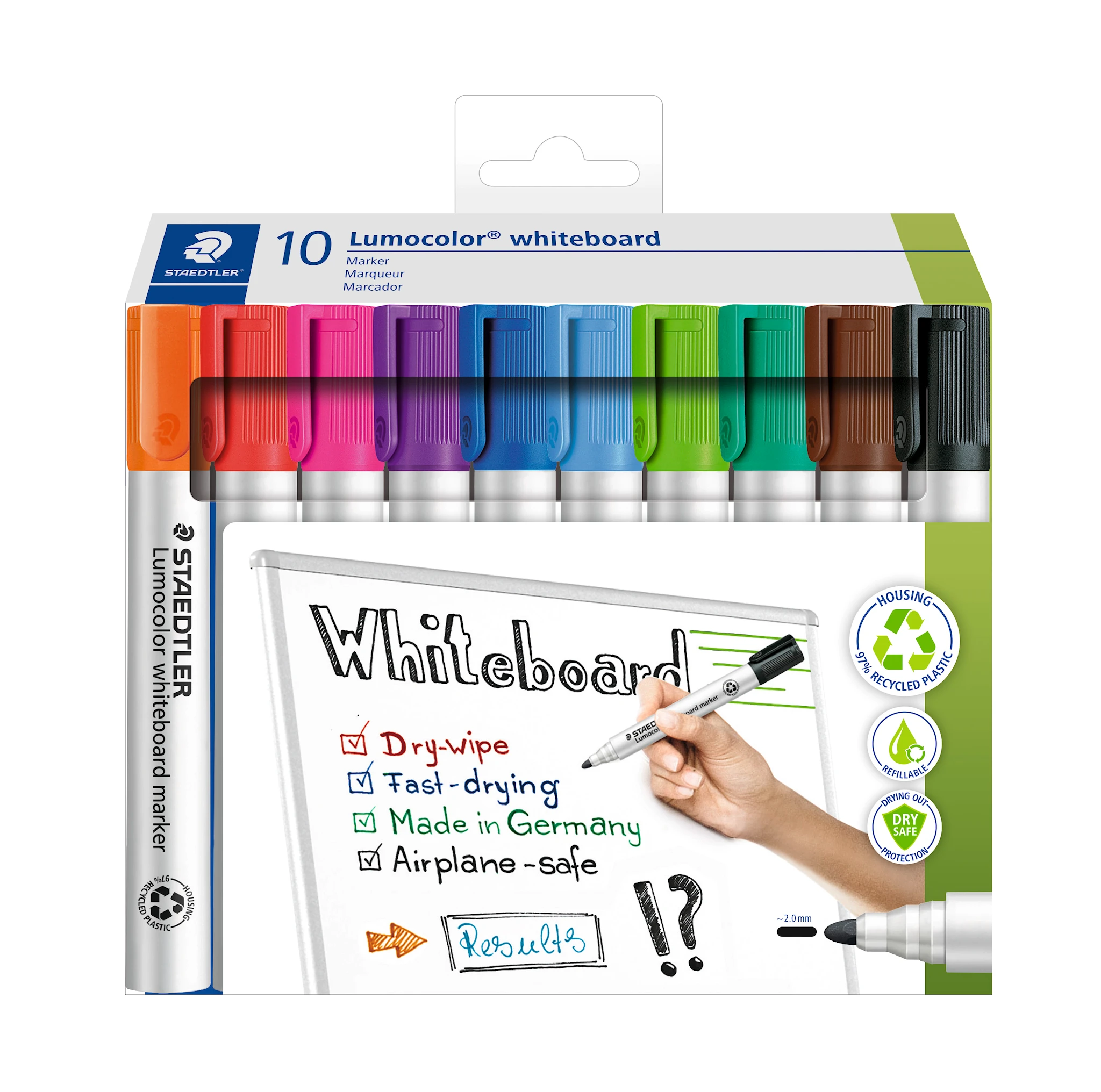 Tuotekuva ille Lumocolor Whiteboard-markerit 10-pack Staedtler