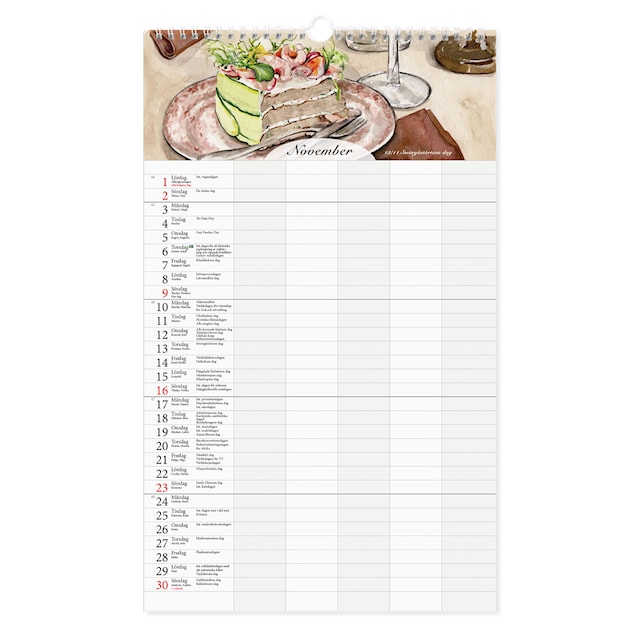 Produktbilde 5 for Familiekalender Vegg 25/26 Design Kajsa Hagelin Paperstyle