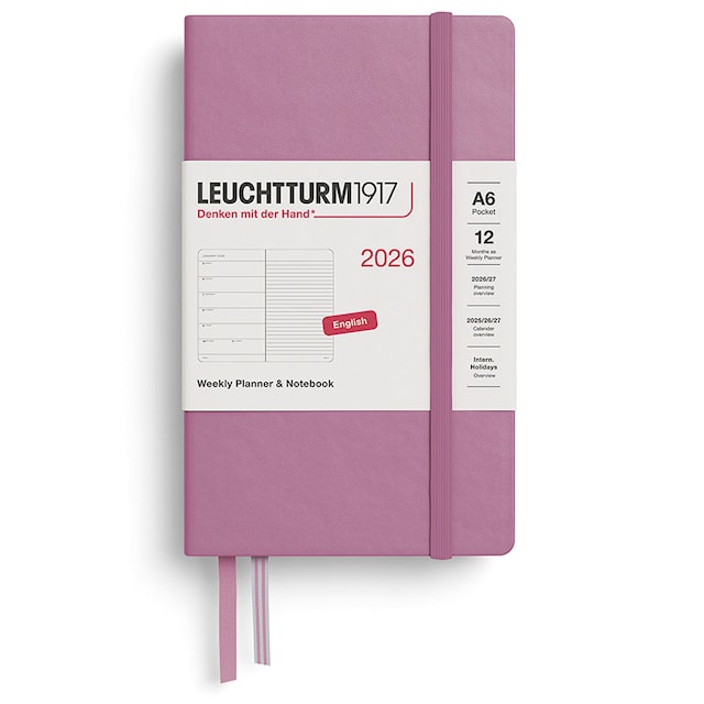 Weekly Planner & Notebook 2026 A6 Dusty Rose Leuchtturm1917