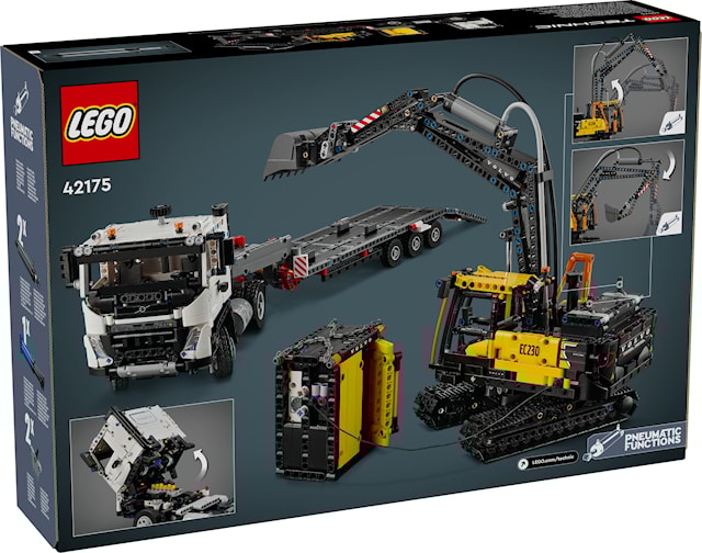 Tuotekuva 3 - Volvo FMX ‑kuorma-auto ja EC230 Electric ‑kaivukone LEGO® Technic (42175)