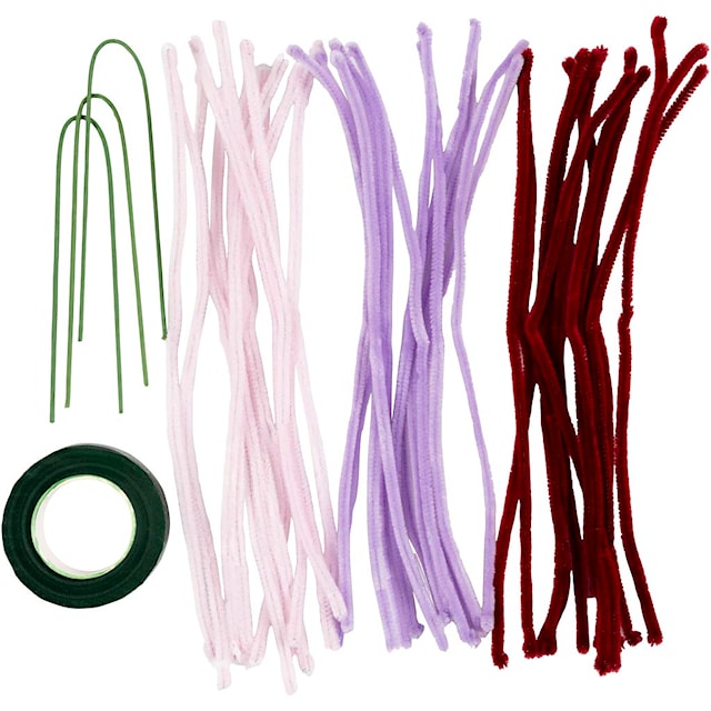 Produktbild 3 för Mini DIY Kit Blommor Chenille 3-pack Creativ Company