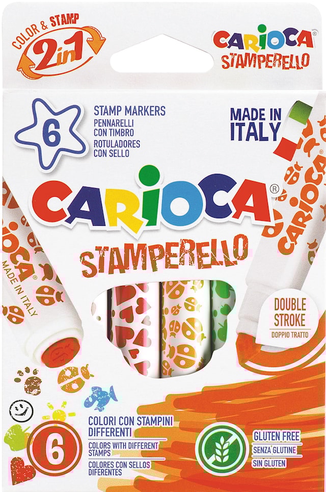 Kärnän Carioca -leimasinkuitukynät, 6 kpl