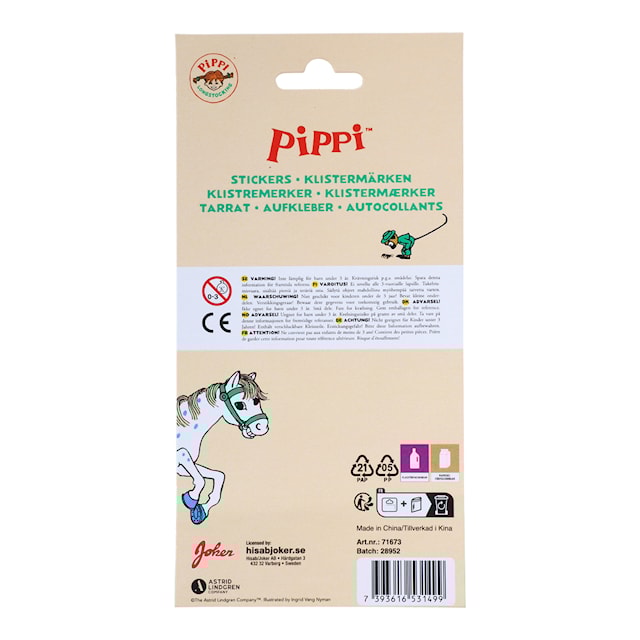 Produktbild 2 för Klistermärken Pippi 2