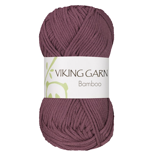 Bamboo Garn Bomullsmix 50 g Mörklila 668 Viking Garn