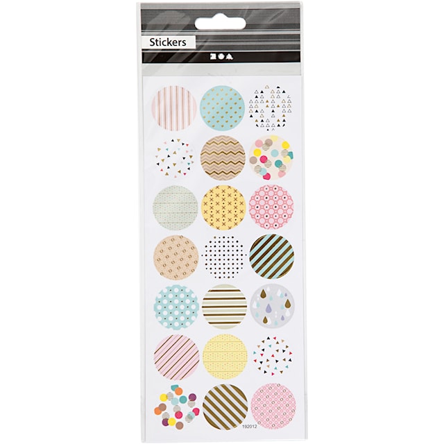 Produktbilde 2 for Stickers, pastell, ark 10x23 cm, ca. 21 stk., 1 ark