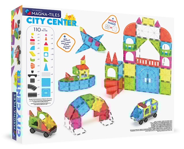 Produktbild 4 för Magna-Tiles City Center Magnetiska Byggklossar 110 Bitar