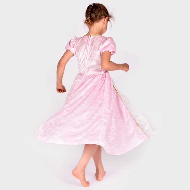 Tuotekuva 5 - Prinsessamekko Naamiaisasu Pinkki Sametti 98-104 cm Den Goda Fen