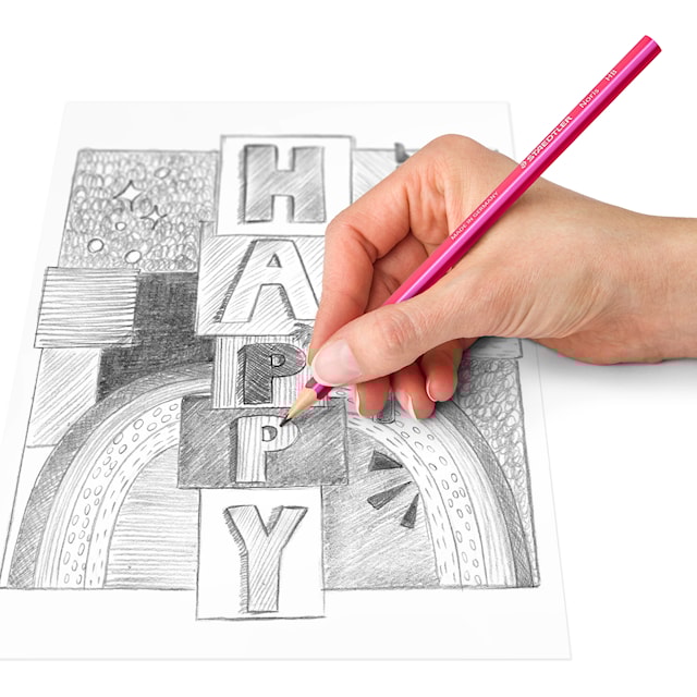 Produktbild 3 för Blyertspenna trekantig 4-p Noris Staedtler