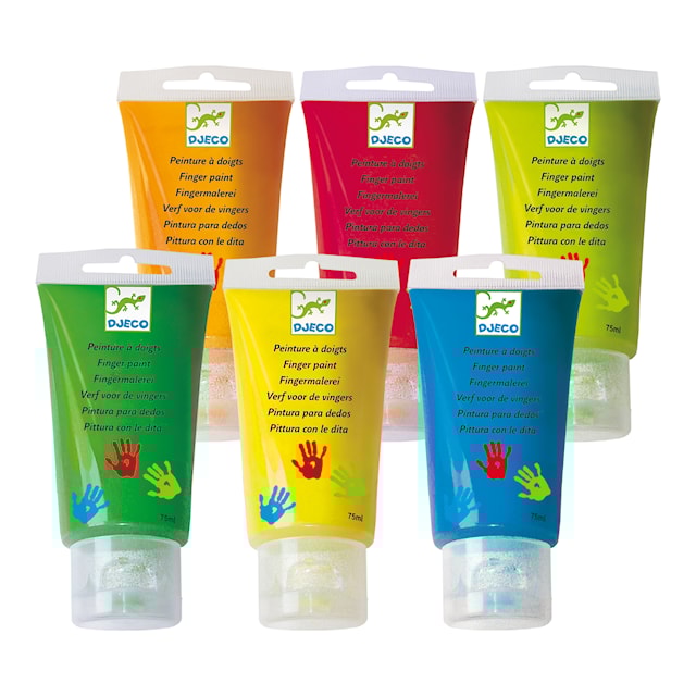 Produktbilde 2 for Fingerfarger Glitter fra 18 måneder 6-pack Djeco