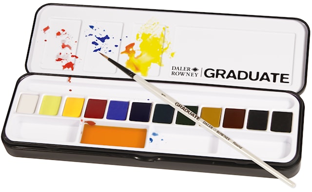 Produktbild 1 för Akvarellfärg Graduate 12 Halvkoppar Daler-Rowney