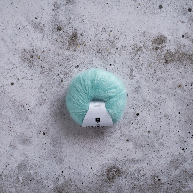Fin Mohair Silk Lanka 25 g Eggshell Blue Järbo