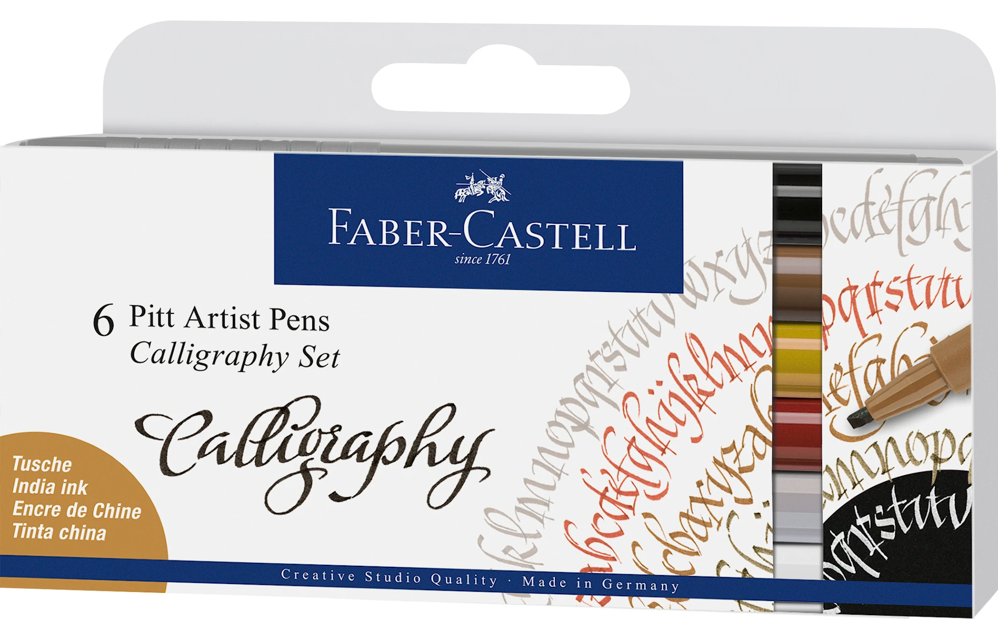 Tuotekuva ille Kalligrafiakynä Pitt artist pen Calligraphy 6-pack