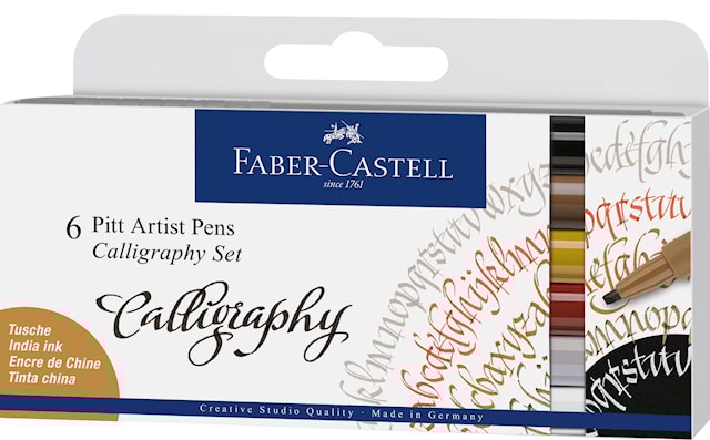 Tuotekuva 1 - Kalligrafiakynä Pitt artist pen Calligraphy 6-pack