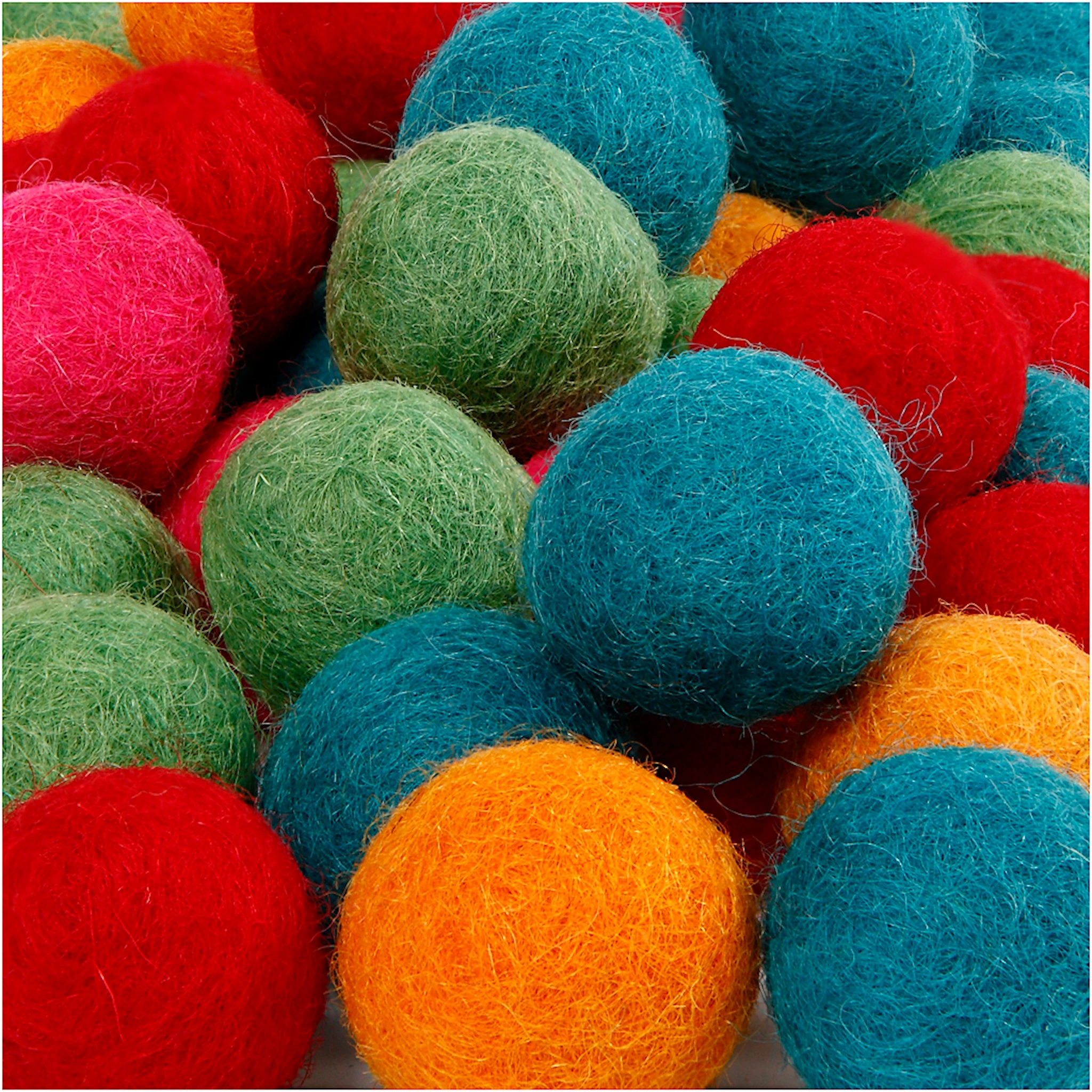 Tuotekuva ille Villahelmet, halk. 20 mm, vahvat värit, 64 kpl/ 1 pkt