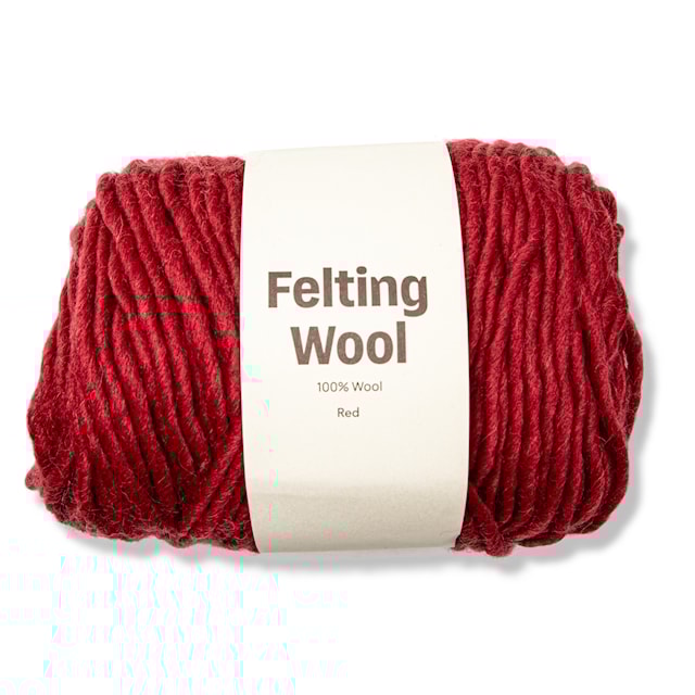 Felting Wool 100 g Red A120 Adlibris