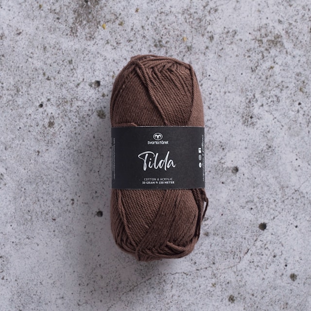 Tilda Garn Bomullsmix 50 g Kaffe Svarta Fåret