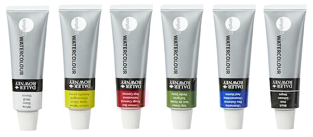 Produktbild 1 för Akvarellfärg Basfärger 6x12 ml Daler-Rowney