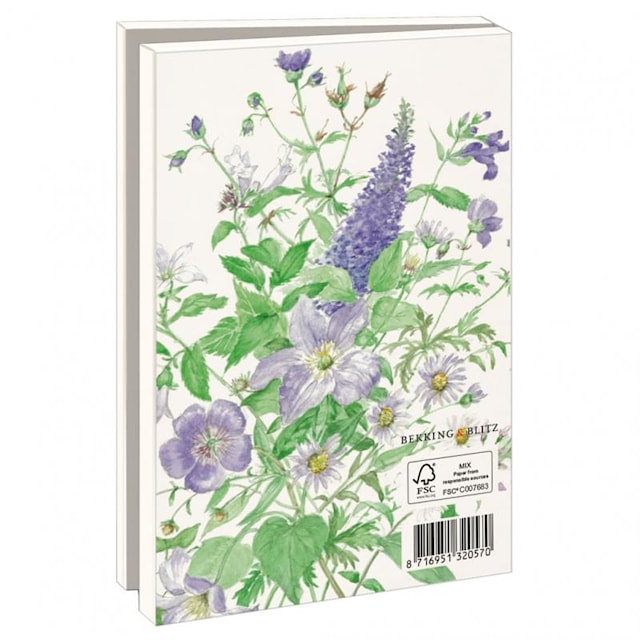 Produktbild 2 för Vykort Dubbla med kuvert Ängsblommor 10-pack Bekking & Blitz