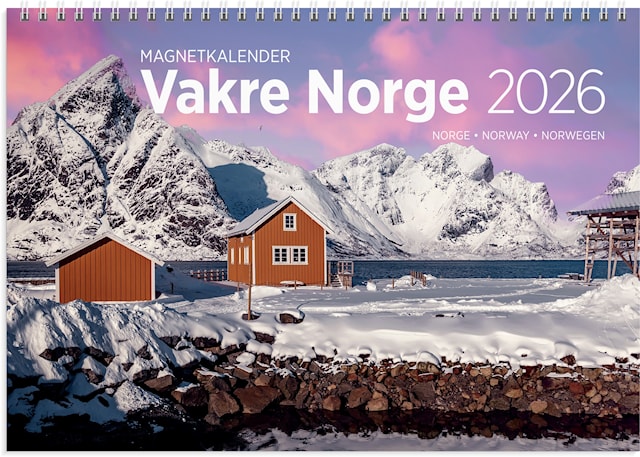 Produktbilde 1 for Magnetkalender 2026 A4 Vakre Norge GRIEG