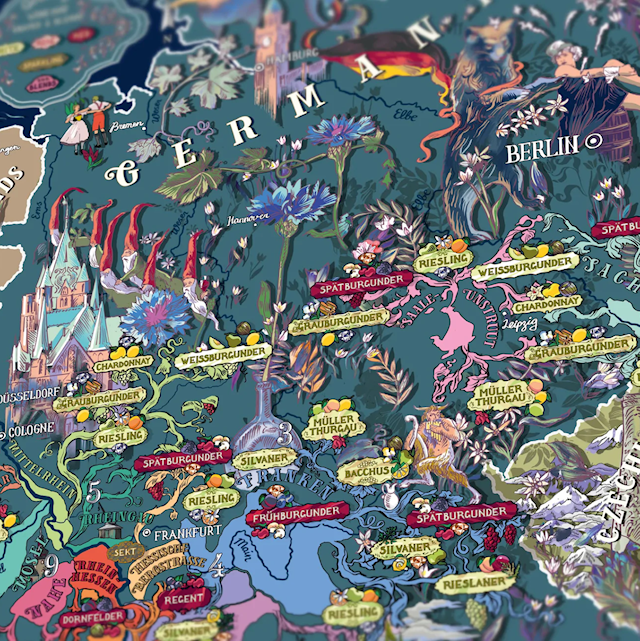 Tuotekuva 6 - Viinipalapeli - Saksa 1000 palaa Water and Wines