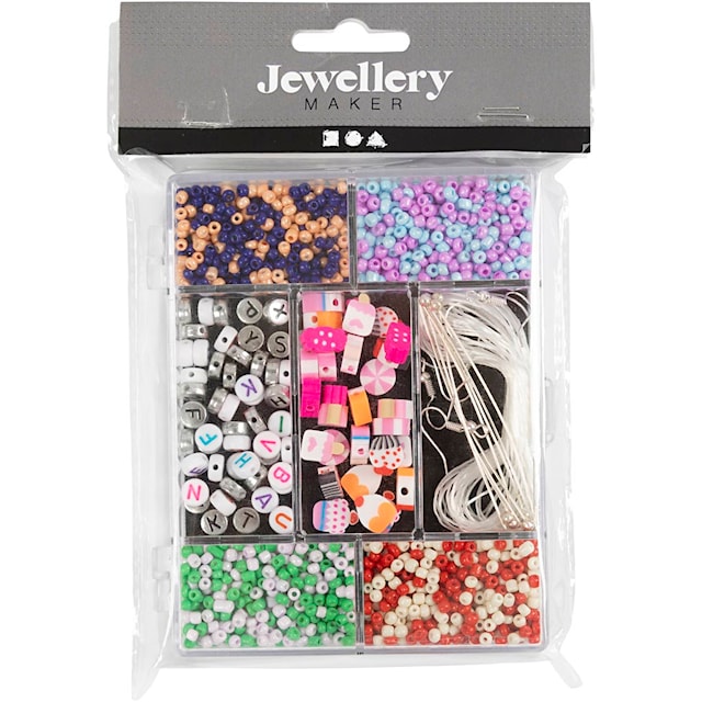 Tuotekuva 2 - Askartelupaketti Korut, Karamellisekoitus, ca. 1600+ kpl, pastellivärit, 1 pkk/ 1 pkt