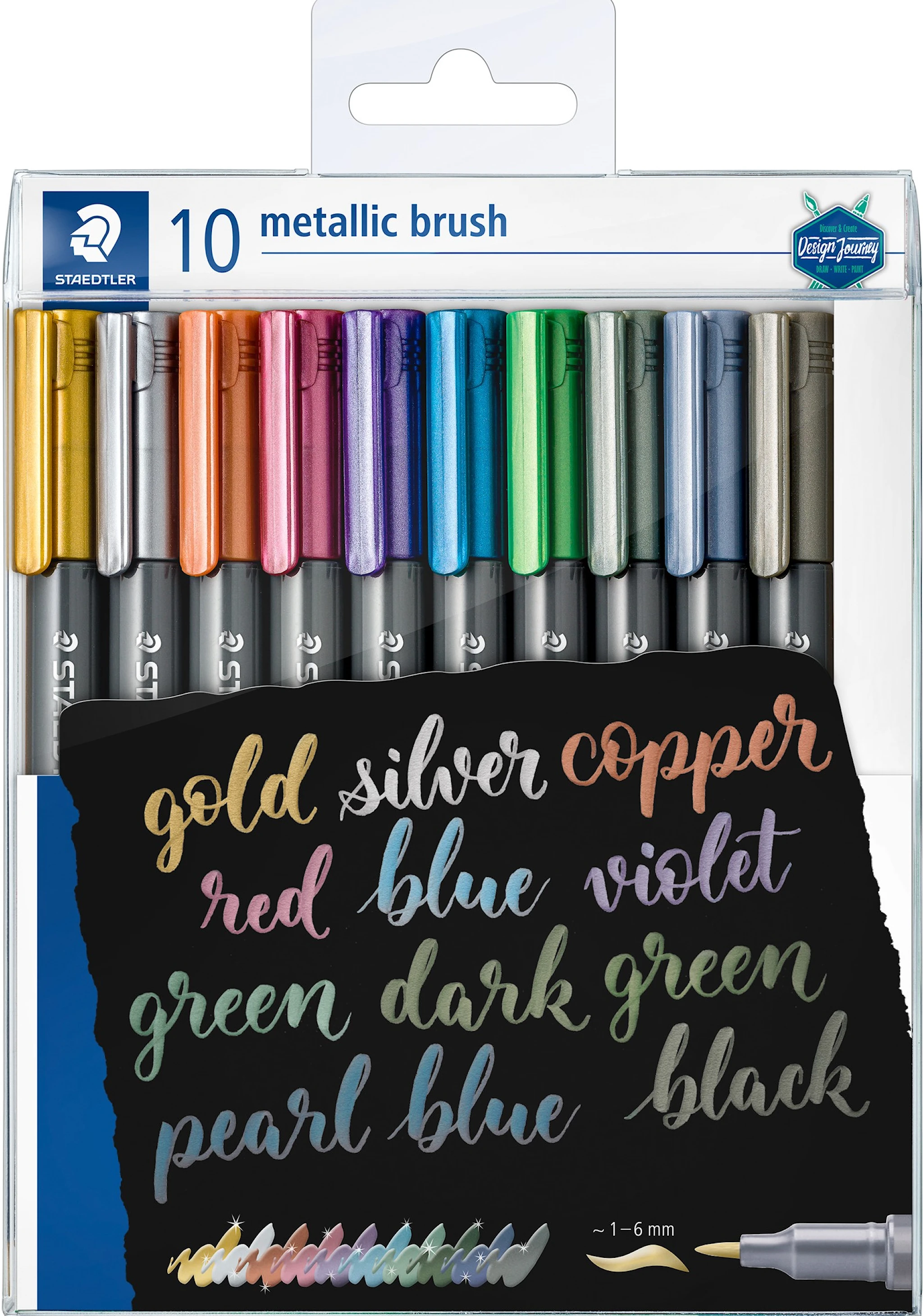 Produktbilde for Metallic Brushpenna 10-p Staedtler