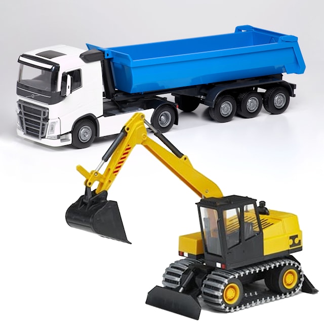 Volvo Puoliperävaunu & Kaivinkone Emek