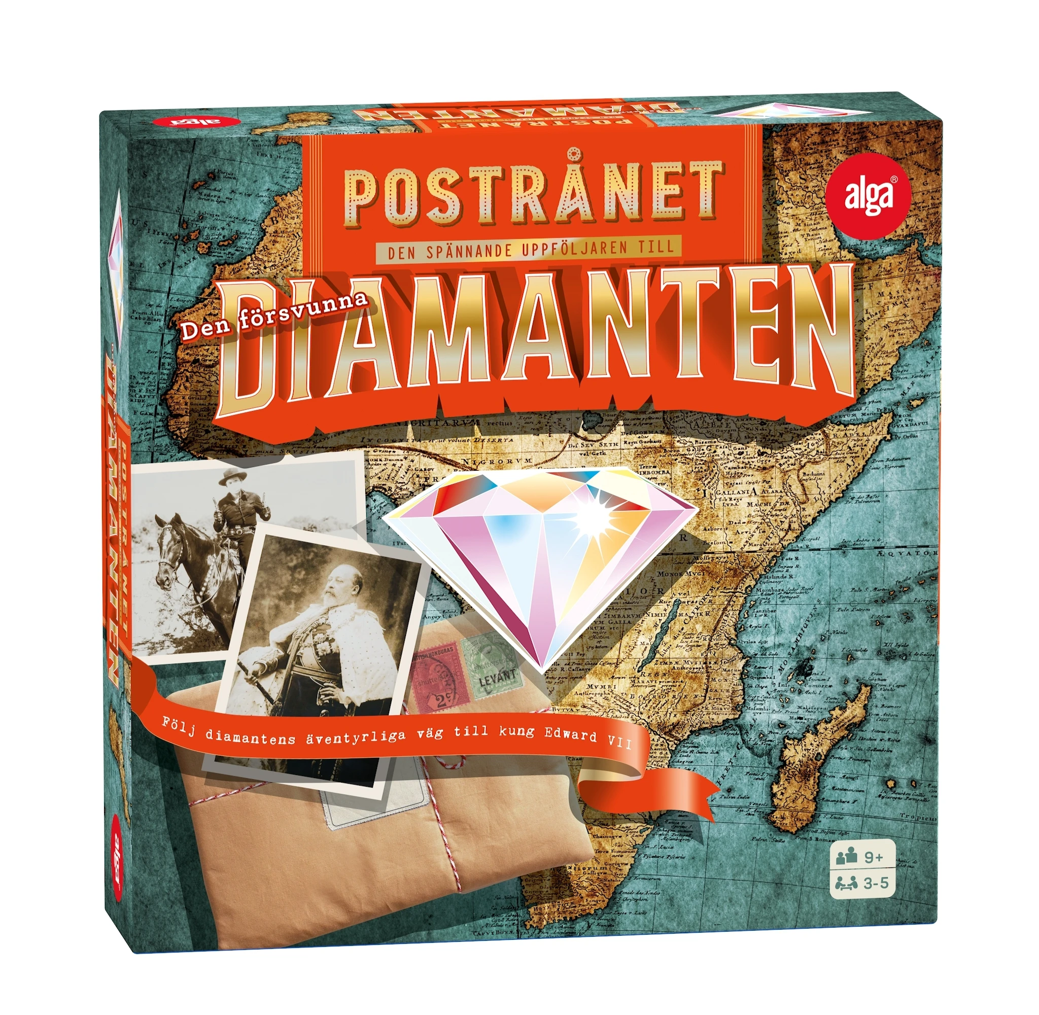 Produktbild för Den försvunna diamanten Postrånet, Alga (SE)