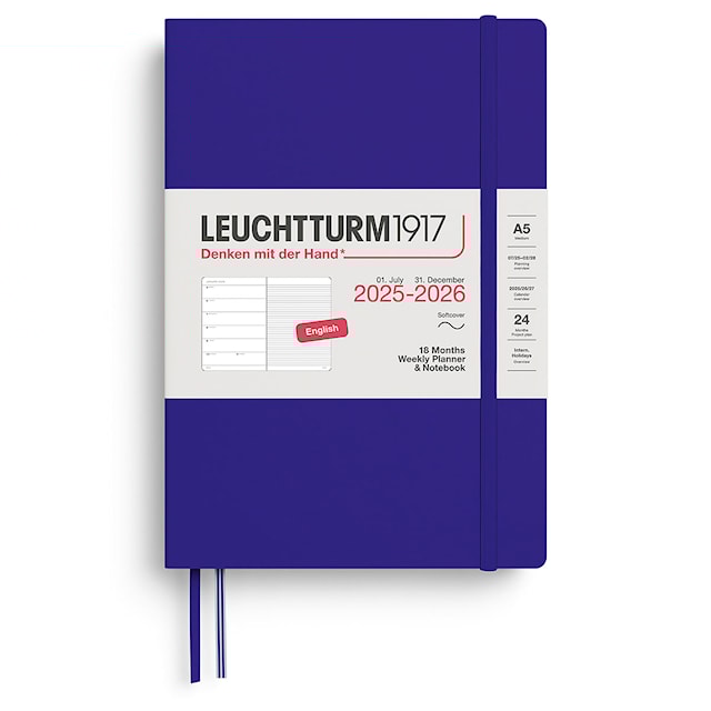 Kalender A5 18m 25-26 Weekly Planner/Notebook Soft Ink Leuchtturm1917