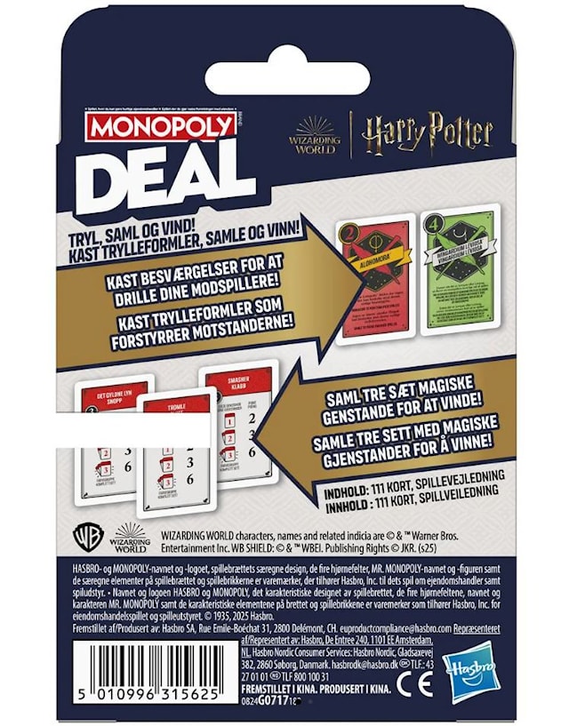 Produktbilde 3 for Monopoly Deal Harry Potter (NO/DK) Hasbro