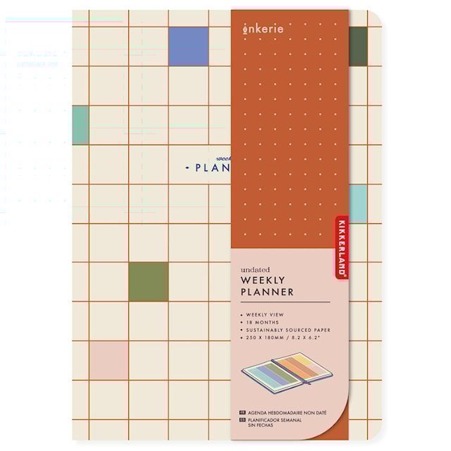 Produktbild 4 för Veckoplanerare odaterad 18 mån Inkerie