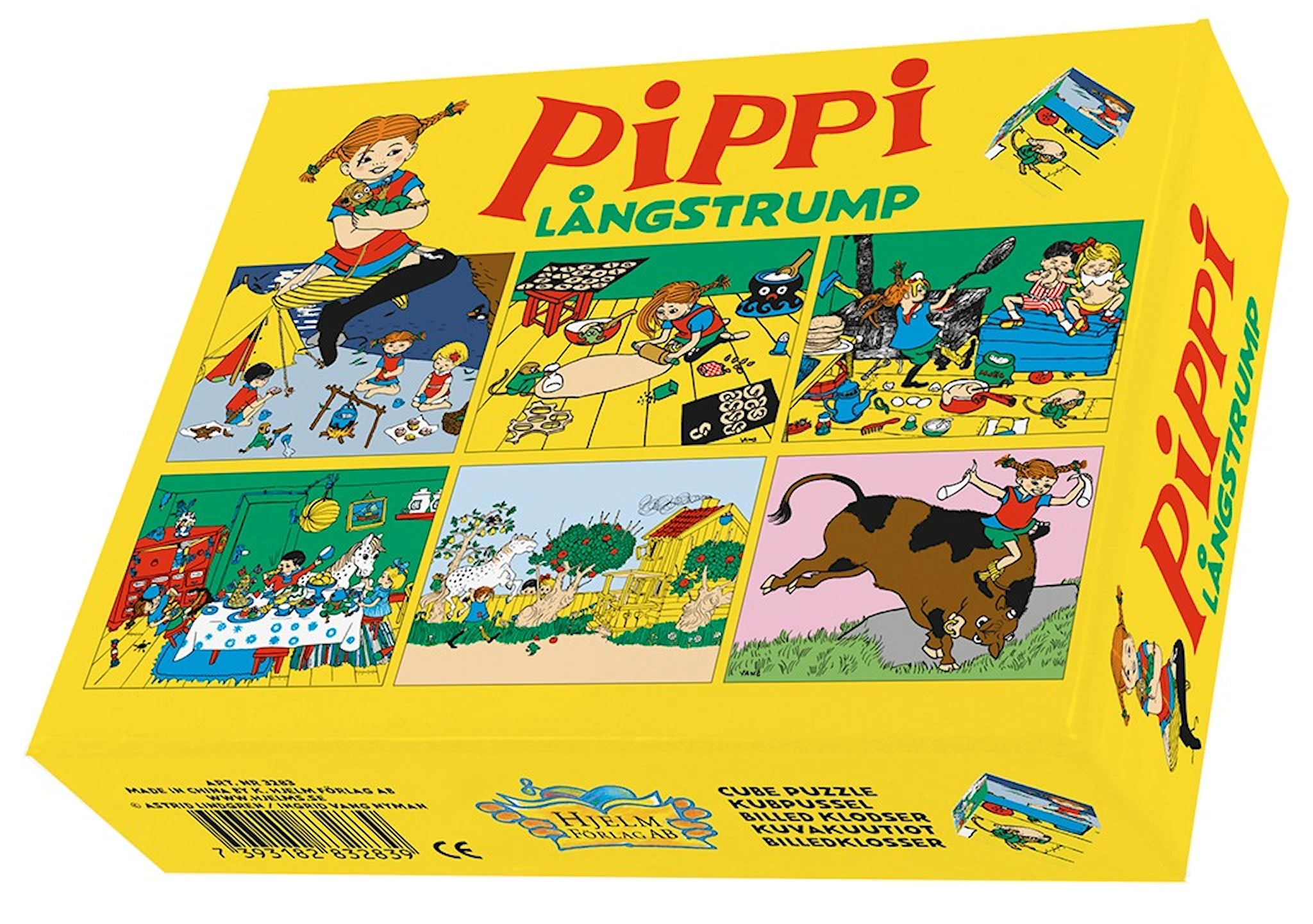 Produktbild för Pippi Långstrump kubpussel