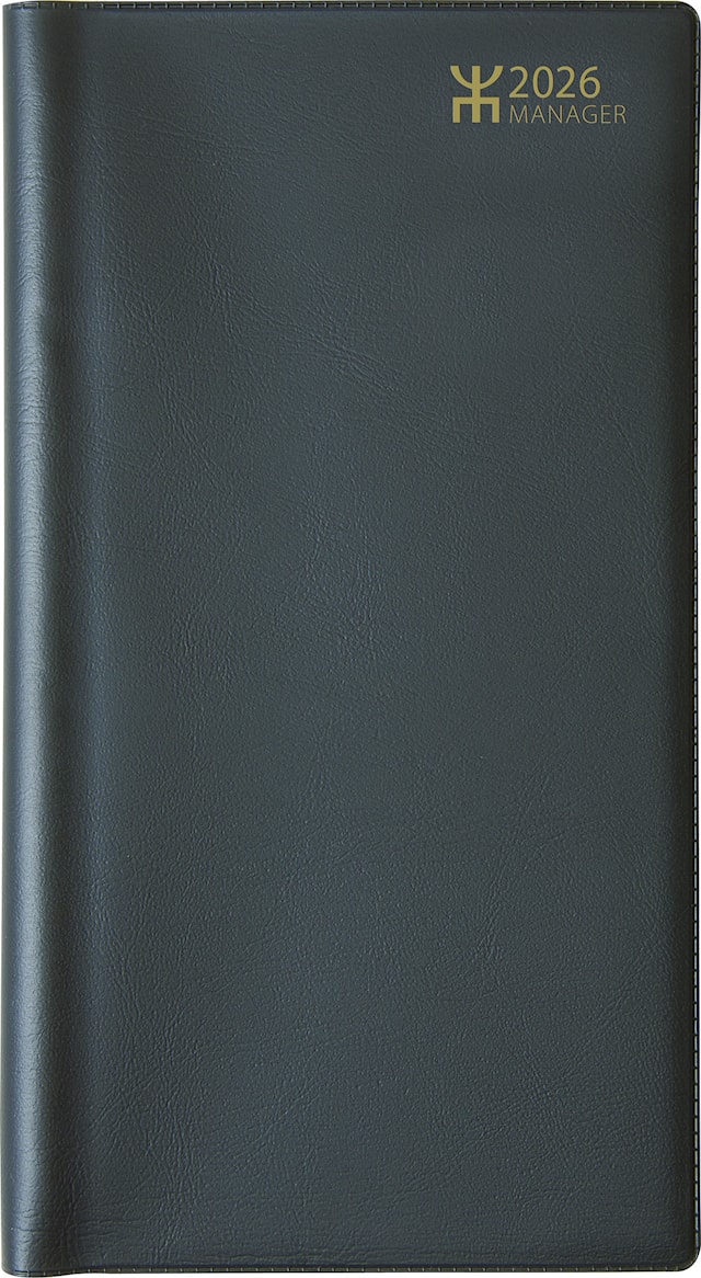 Produktbild 1 för Kalender Manager 2026 Svart Almanacksförlaget