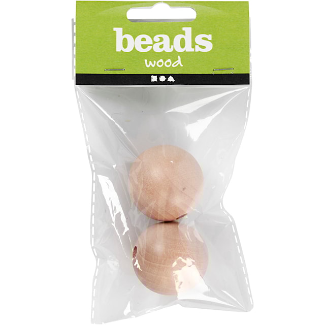 Produktbild 2 för Träpärlor 35 mm 2-pack