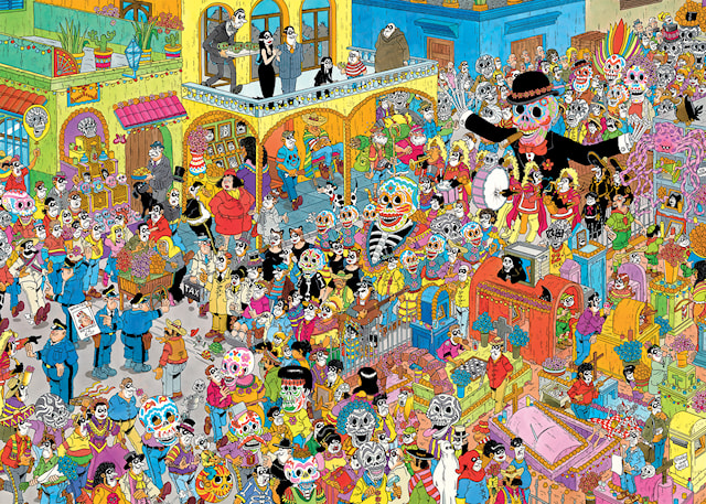 Tuotekuva 2 - Jan Van Haasteren Dias de los Muertos Puzzle 1000 palaa