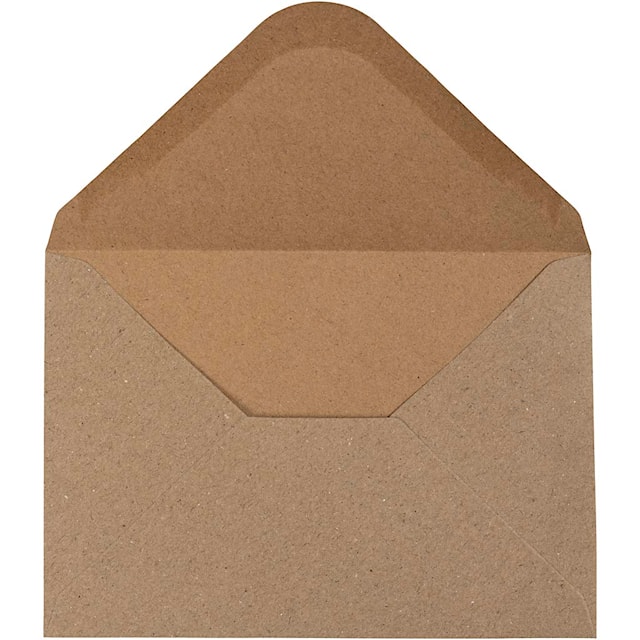 Produktbilde 2 for Resirkulert konvolutt, konvolutt str. 11,5x16 cm, 120 g, natur, 50 stk./ 1 pk.