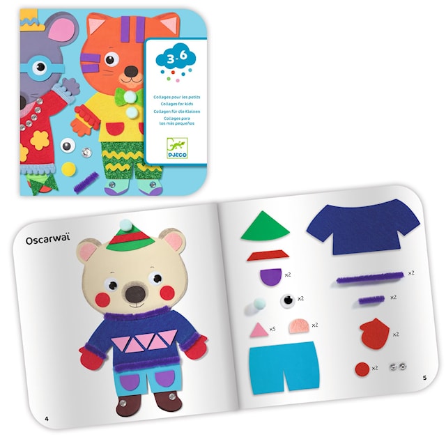 Produktbilde 2 for Hobbysett med lim og duskpom-poms Djeco