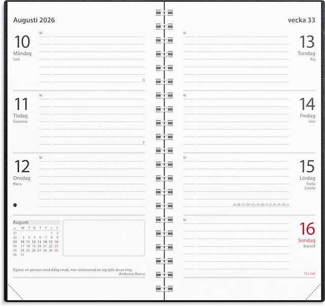 Tuotekuva 2 - Kalender 2026 Master Konstläder Svart Burde