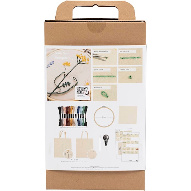 Produktbilde 4 for Start DIY Kit Broderi, Blomster, 1 pk.