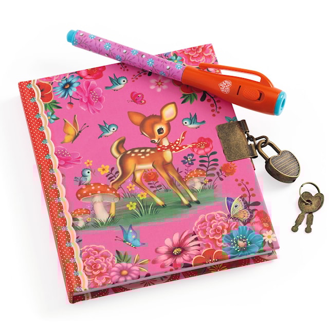 Produktbild 5 för Hemlig Liten Dagbok Fiona med Hänglås och Penna med Osynligt Bläck Djeco