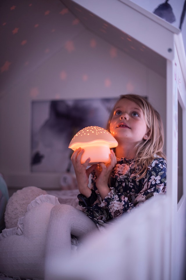 Produktbild 3 för Pabobo Nattlampa med musik, Svamp Orange