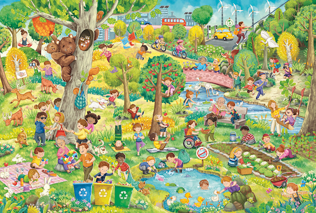 Produktbilde 2 for Puslespill Glad lek, glad planet 150 brikker Schmidt