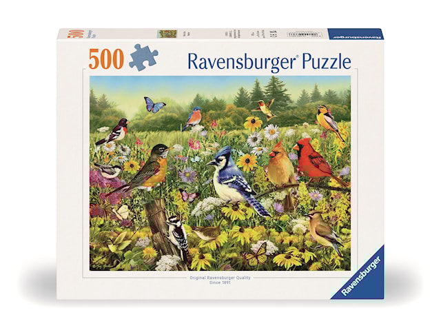 Tuotekuva 1 - Birds in the Meadow Palapelit 500 palaa, Ravensburger
