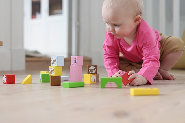 Produktbild 4 för Pippi Byggklossar Trä Micki