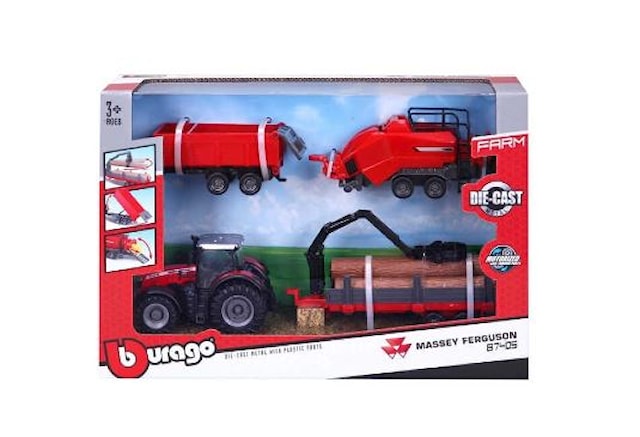 Produktbilde 3 for Massey Ferguson 8740s Jordbruks traktor med 3 Tilbehør til tilhenger 10 cm