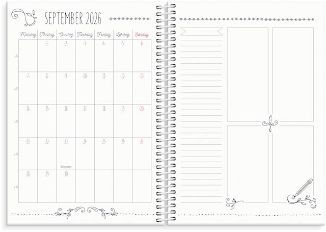 Produktbilde 3 for Ukekalender 2026 A5 Doodle GRIEG