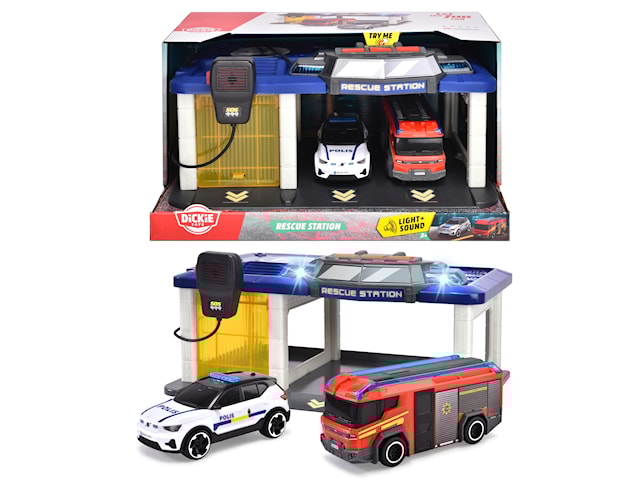 Produktbilde 1 for Dickie Toys Redningsstasjon med 2 Kjøretøy