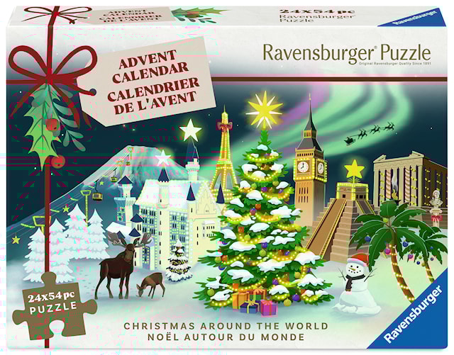 Produktbild 1 för Pusselkalender 24x54 Bitar Ravenburger 2025