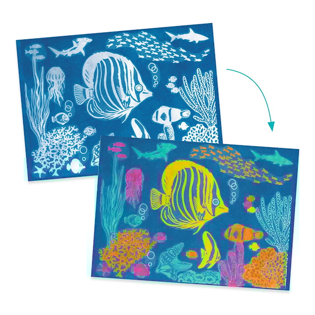 Produktbild 3 för Skapa med Ljus och Cyanotopi Undervattensvärlden Djeco